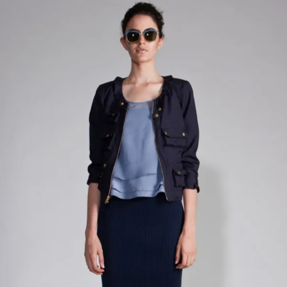 Chris Benz Vogue Runway boxy loose blazer jacket 4 cropped